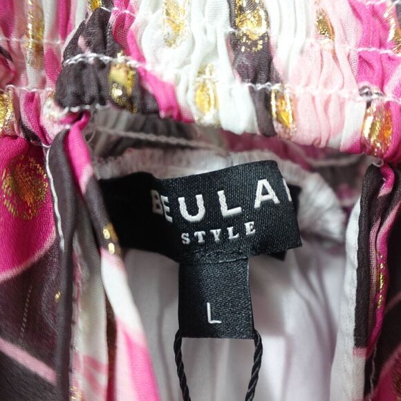 Beulah Style Womens Ruffled Smocked Tunic Large - Picture 12 of 14